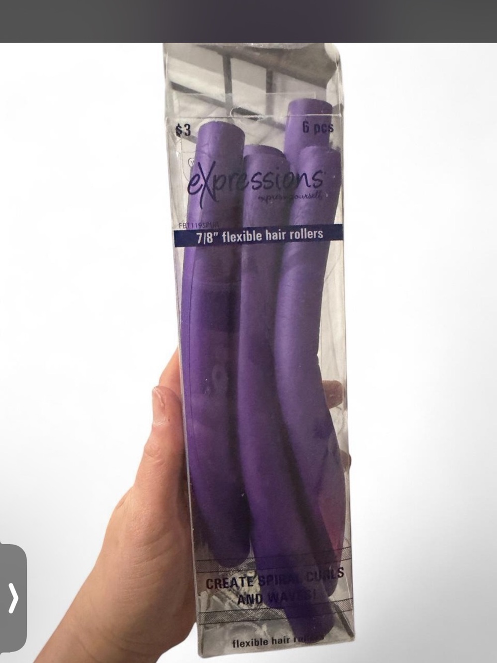 Expressions Flexible Hair Rollers - Purple (6 Pack)